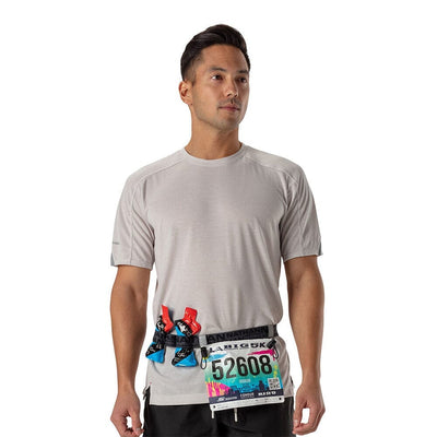 Nathan Race Number Nutrition Belt Accessories - BlackToe Running#colour_charcoal-black