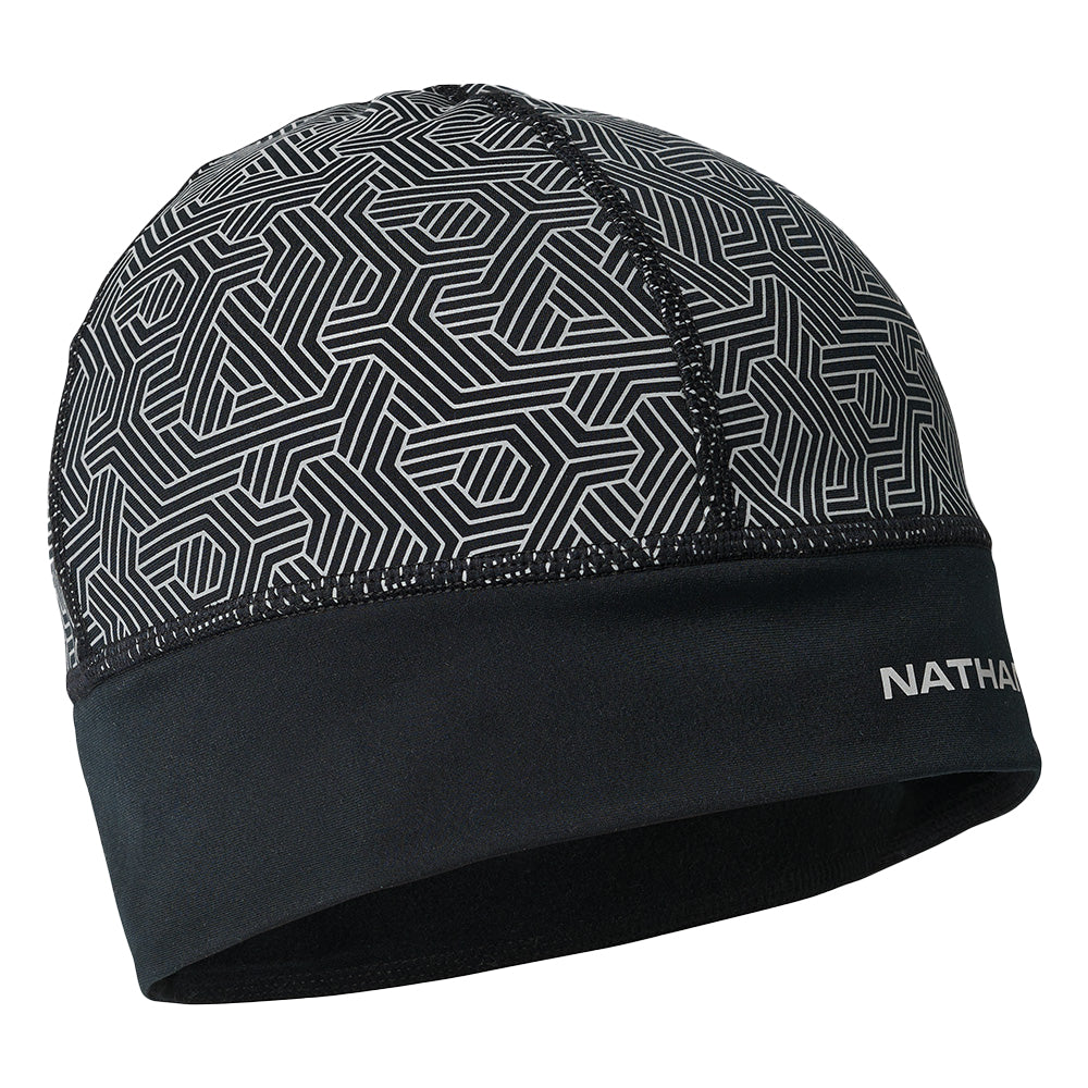 Nathan Hypernight Reflective Beanie 2 - BlackToe Running#colour_black