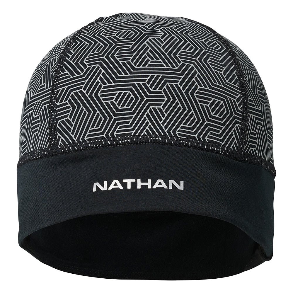 Nathan Hypernight Reflective Beanie 2 - BlackToe Running#colour_black