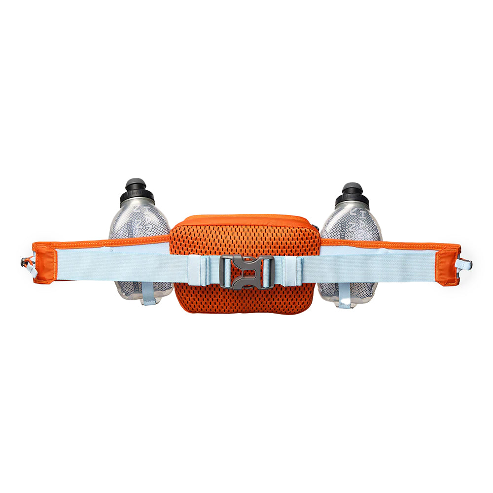 Nathan Trail Mix Plus Insulated Hydration Belt 3.0 - BlackToe Running#colour_orange-blaze-reflective-silver