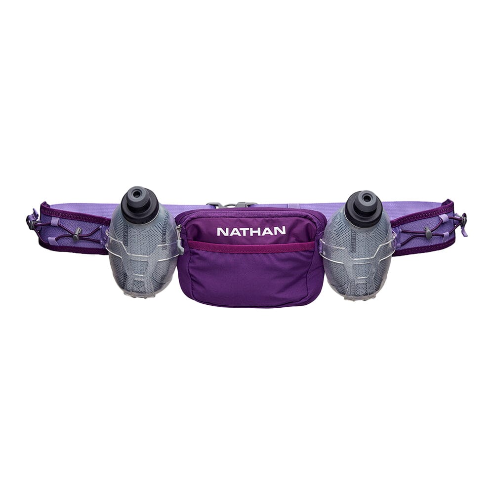 Nathan Trail Mix Plus Insulated Hydration Belt 3.0 - BlackToe Running#colour_imperial-purple-paisley-purple