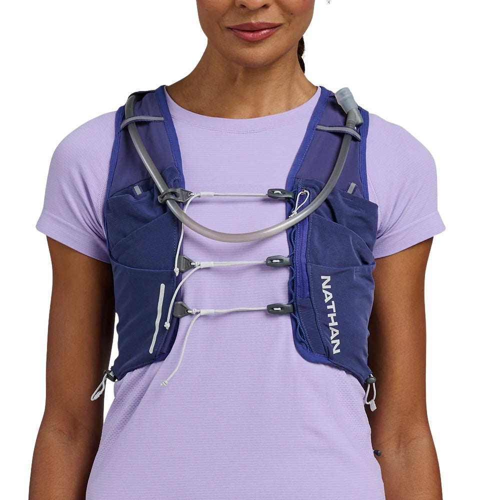 Nathan Women's Pinnacle Pro 12 Liter Hydration Race Vest - BlackToe Running#colour_indigo-light-blue