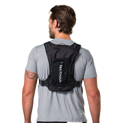 Nathan QuickStart 3.0 6 Liter Hydration Pack - BlackToe Running#colour_black-reflective-silver
