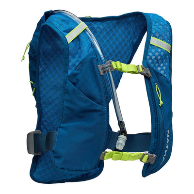 Nathan QuickStart 3.0 6 Liter Hydration Pack - BlackToe Running#colour_sailor-blue-reflective-silver