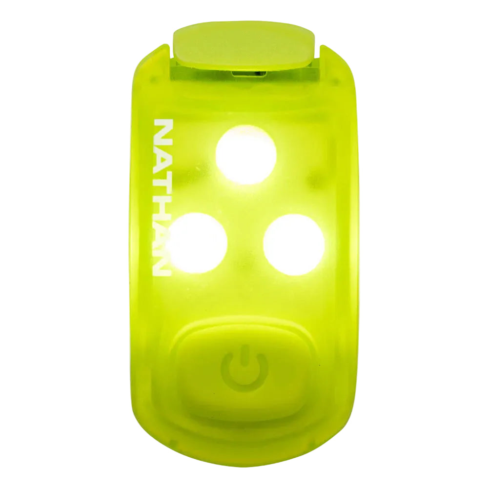 Nathan StrobeLight 2.0 Safety LED Light Clip - BlackToe Running#colour_safety-yellow