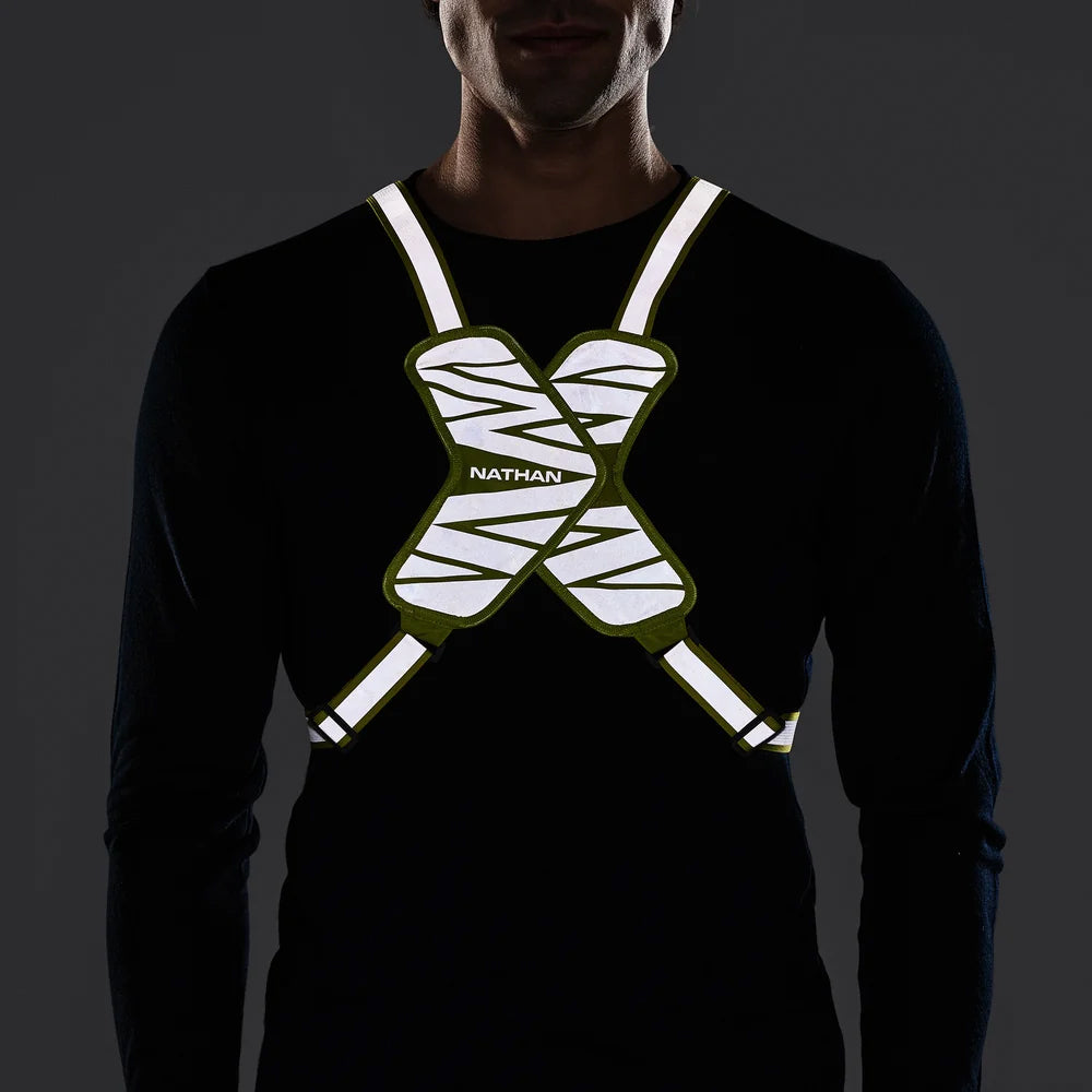 Nathan HexLite Reflective Safety Vest - BlackToe Running#colour_safety-yellow