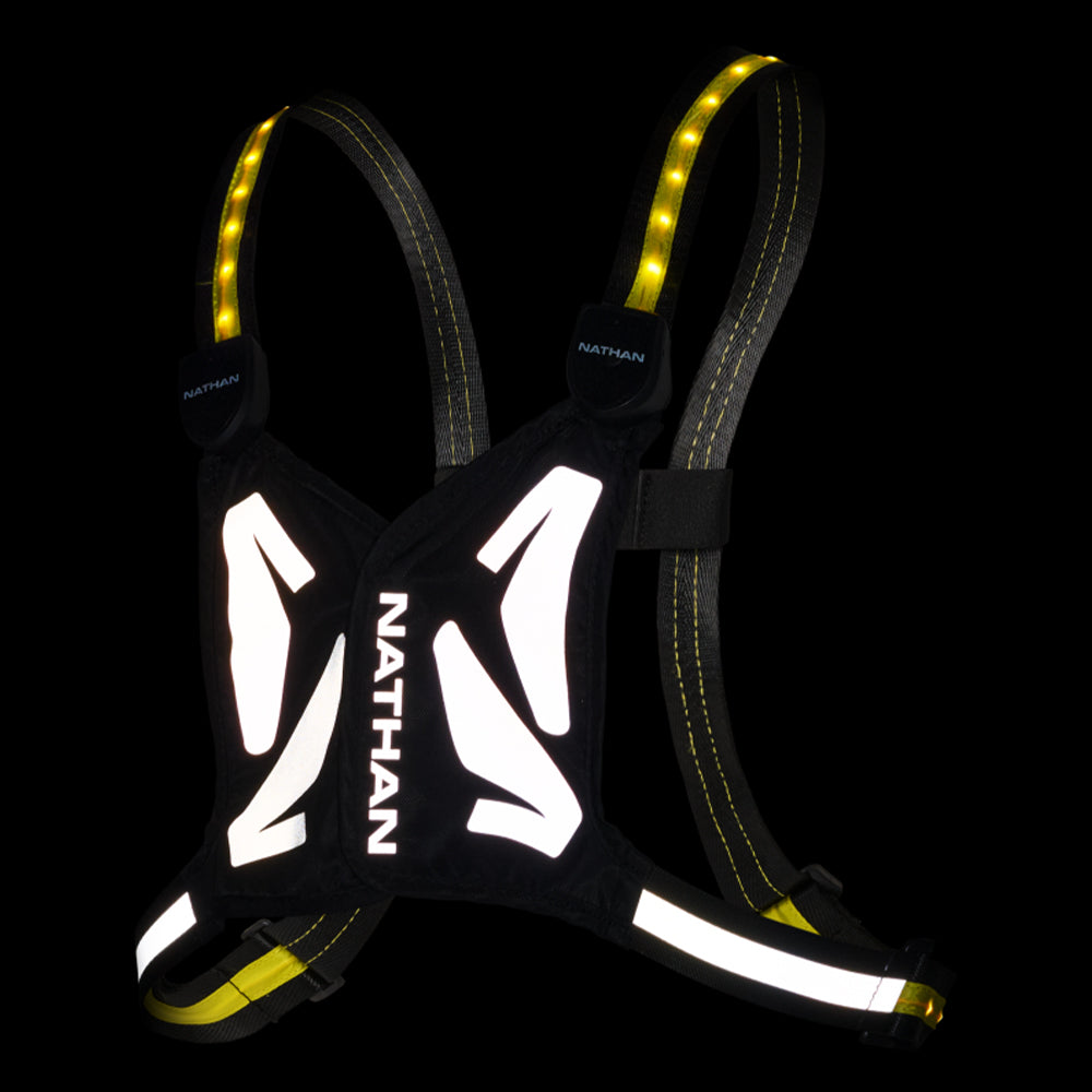 Nathan Laser Light Web Vest RX 2 - BlackToe Running#colour_black-high-vis-yellow