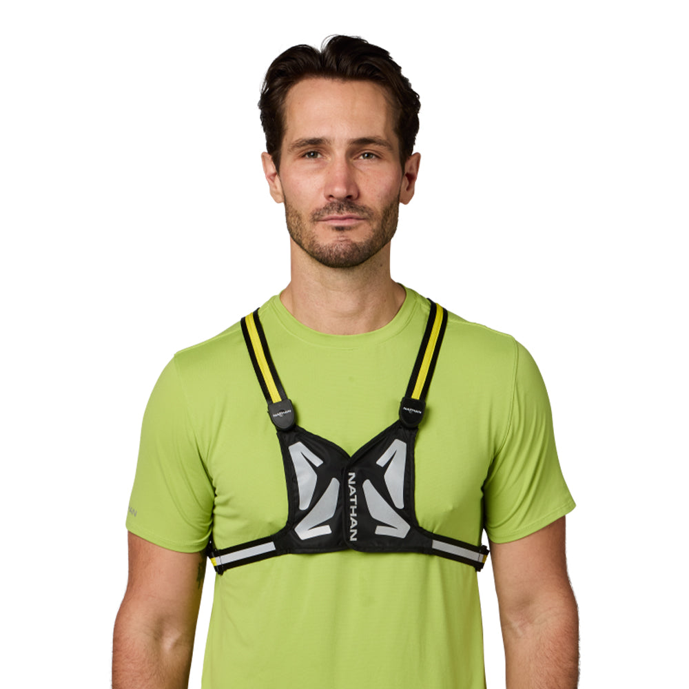 Nathan Laser Light Web Vest RX 2 - BlackToe Running#colour_black-high-vis-yellow