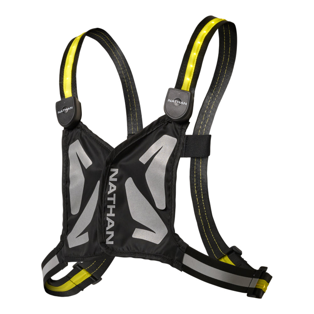 Nathan Laser Light Web Vest RX 2 - BlackToe Running#colour_black-high-vis-yellow