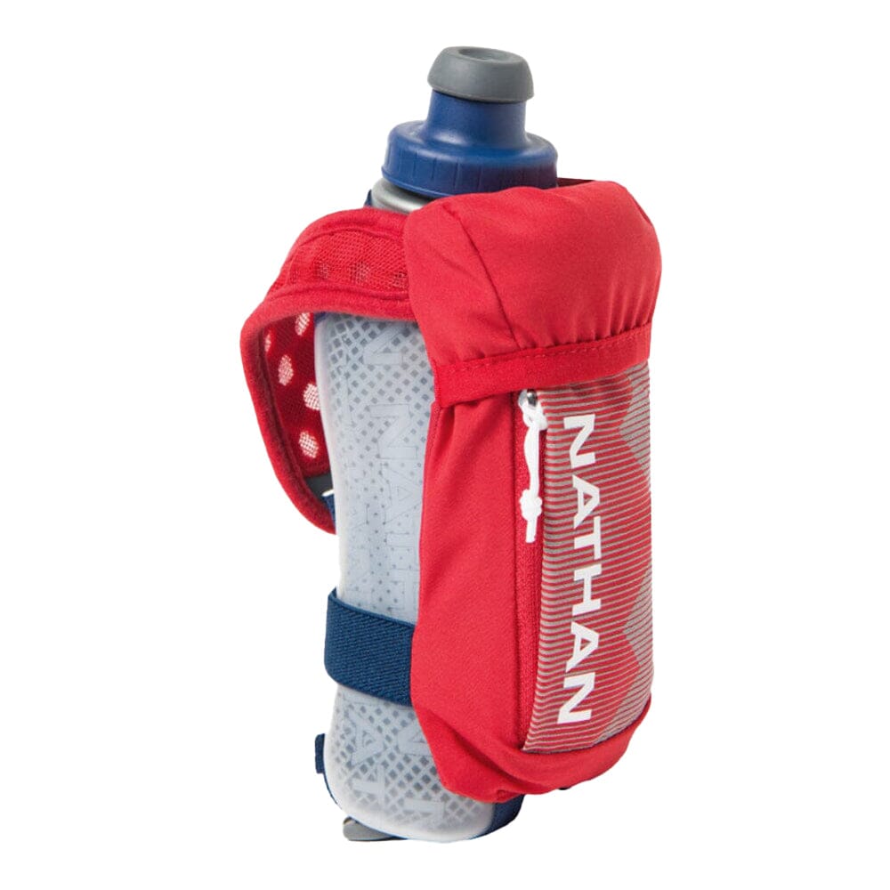 Nathan QuickSqueeze 12oz Insulated Handheld - BlackToe Running#colour_ribbon-red-white