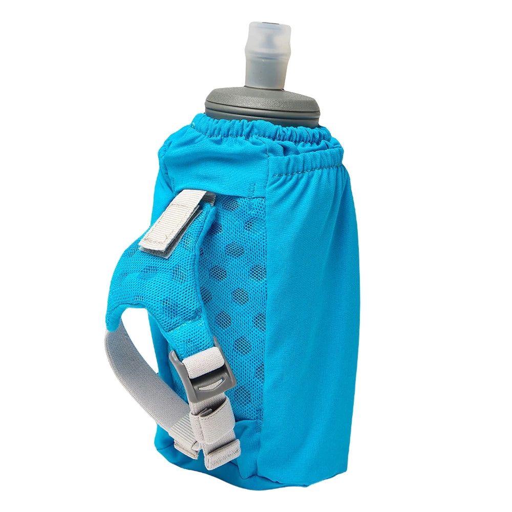 Nathan Pinnacle Soft Flask Handheld 18oz - BlackToe Running#colour_electric-blue-reflective-silver