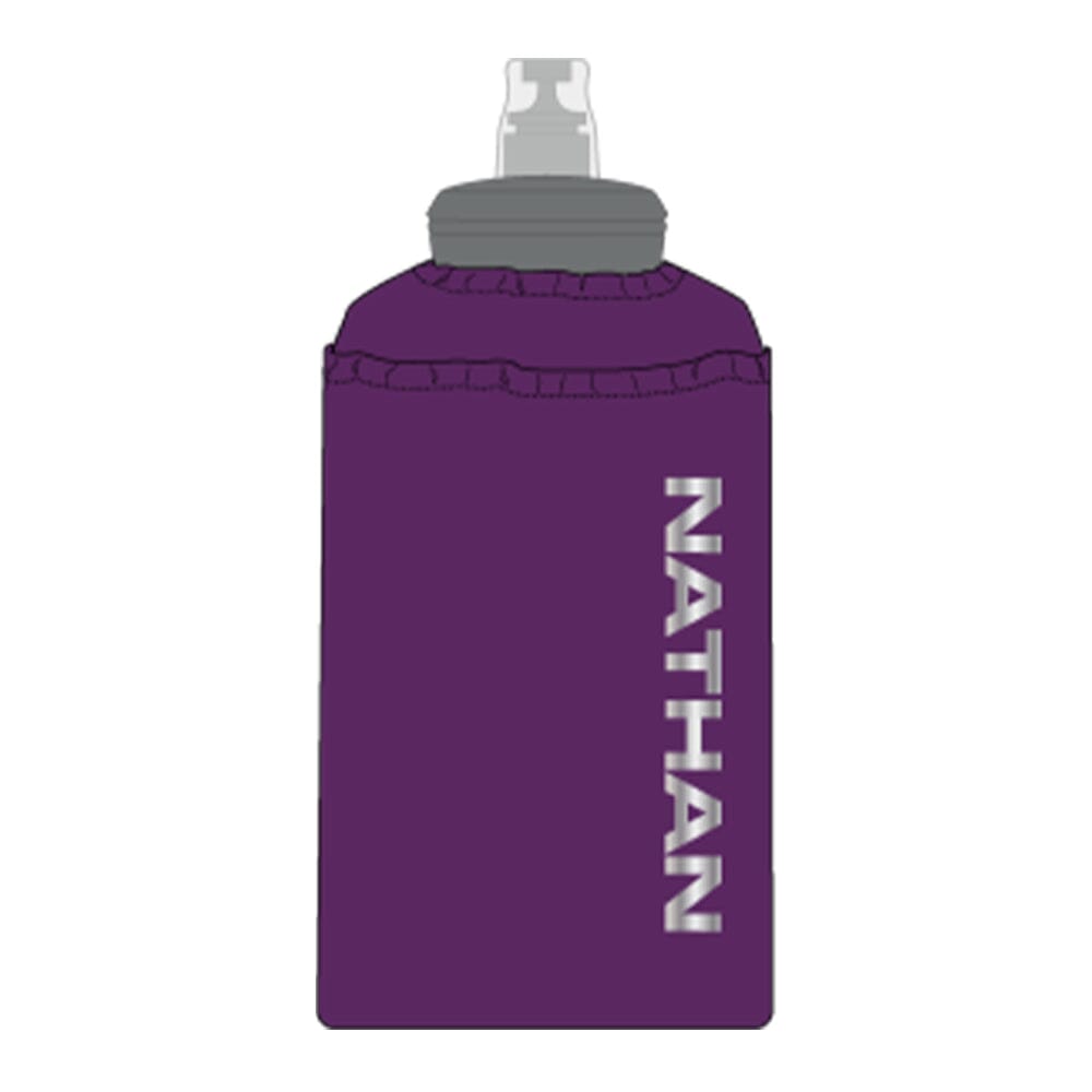 Nathan Pinnacle Soft Flask Handheld 18oz - BlackToe Running#colour_imperial-purple-reflective-silver