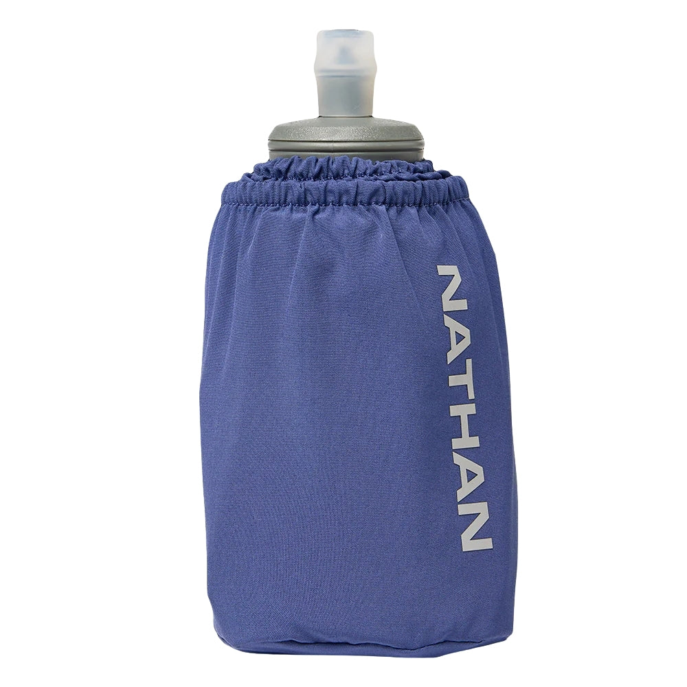 Nathan Pinnacle Soft Flask Handheld 18oz - BlackToe Running#colour_indigo-reflective-silver