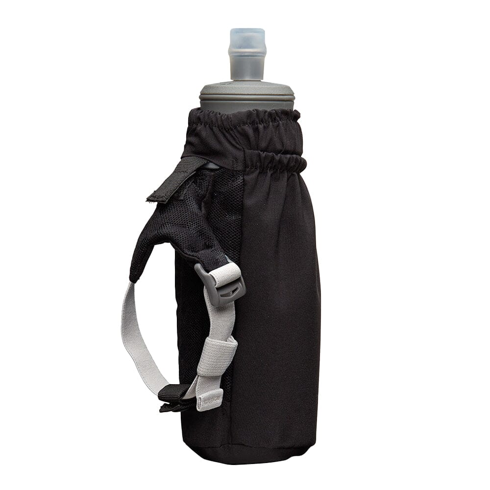 Nathan Pinnacle Soft Flask Handheld 14oz - BlackToe Running#colour_black-reflective-silver