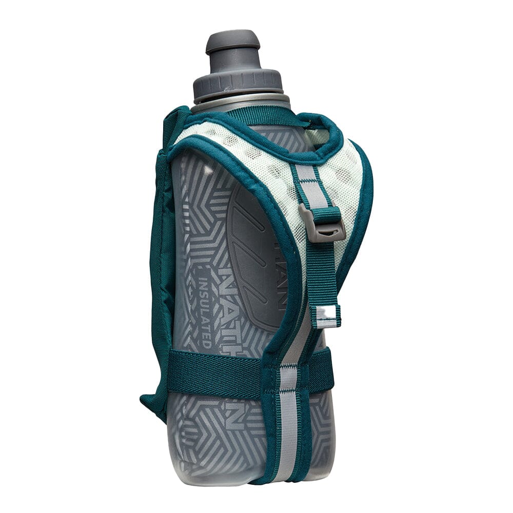 Nathan SpeedDraw 2 Insulated Flask 18oz - BlackToe Running#colour_deep-teal-reflective-silver
