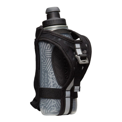 Nathan SpeedDraw 2 Insulated Flask 12oz - BlackToe Running#colour_black-reflective-silver