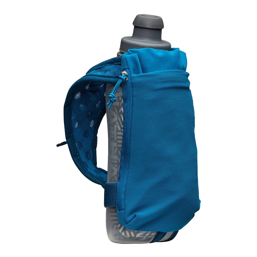 Nathan SpeedDraw 2 Insulated Flask 12oz - BlackToe Running#colour_deep-blue-reflective-silver