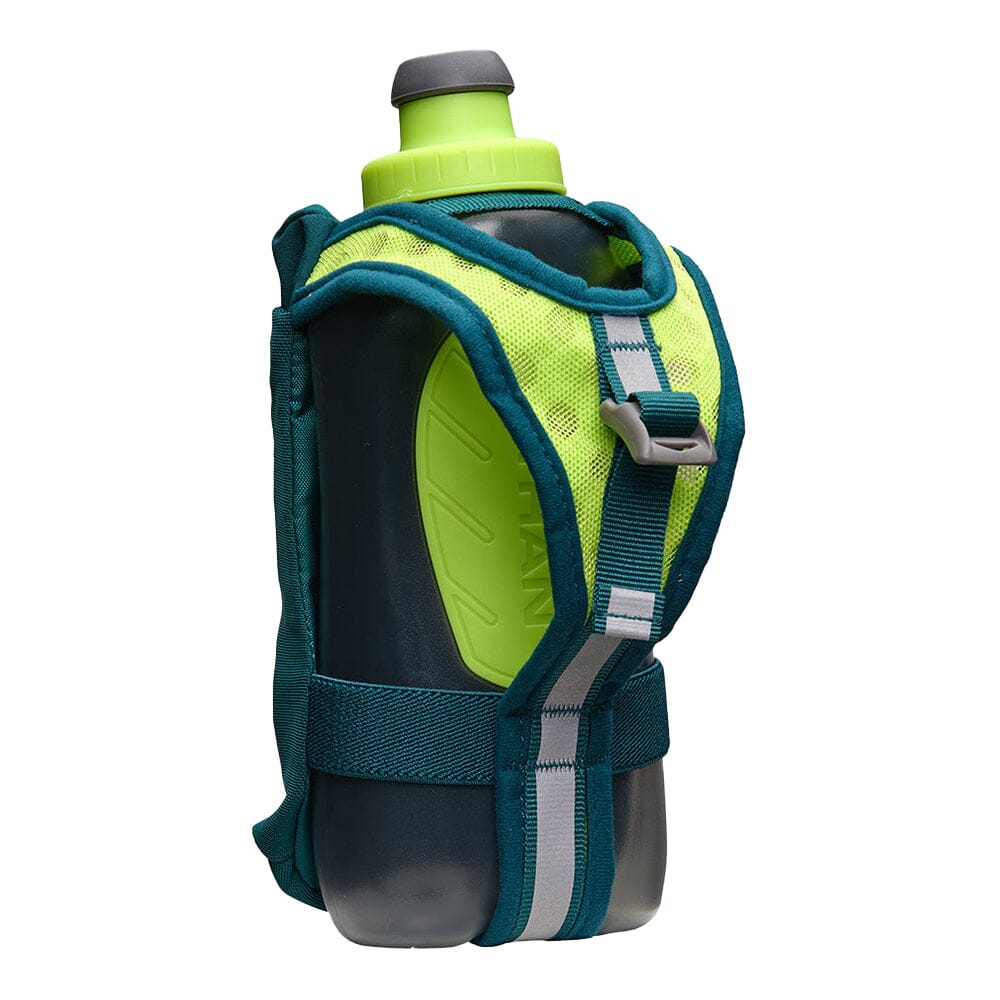 Nathan SpeedDraw 2 Flask 18oz - BlackToe Running#colour_deep-teal-reflective-silver