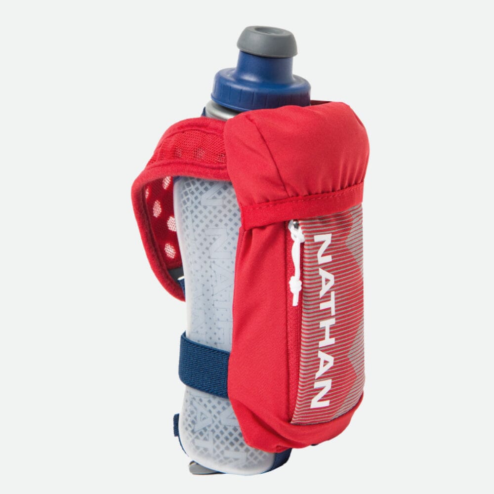 Nathan QuickSqueeze 12oz Insulated Handheld - BlackToe Running#colour_ribbon-red-white