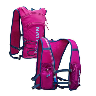 Nathan QuickStart 2 6L Hydration Pack - BlackToe Running#colour_magenta-periwinkle