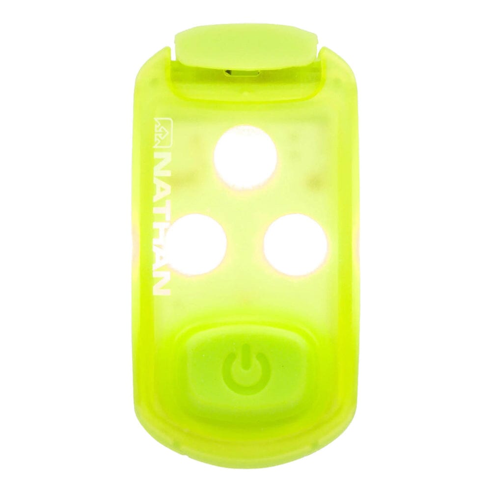 Nathan Strobelight LED Safety Light Clip Visibility - BlackToe Running#colour_safety-yellow