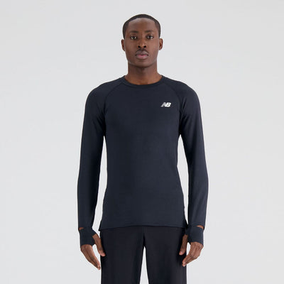 New Balance Men's Q Speed 1NTRO Long Sleeve - BlackToe Running#colour_black