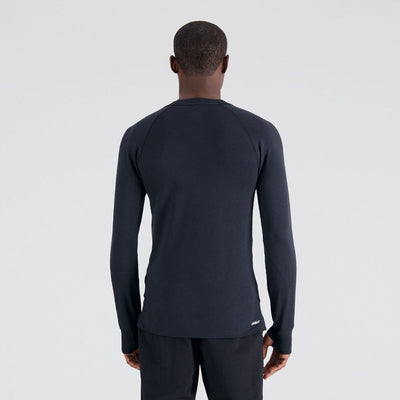 New Balance Men's Q Speed 1NTRO Long Sleeve - BlackToe Running#colour_black