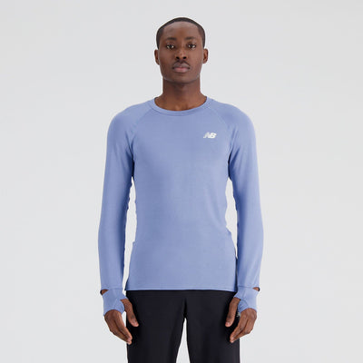 New Balance Men's Q Speed 1NTRO Long Sleeve - BlackToe Running#colour_mercury-blue