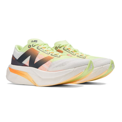 New Balance Women's FuelCell SuperComp Elite v4 - BlackToe Running#colour_white-bleached-lime-glo-hot-mango