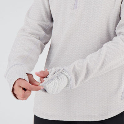 New Balance Women's Heat Grid Half Zip - BlackToe Running#colour_grey-violet-heather