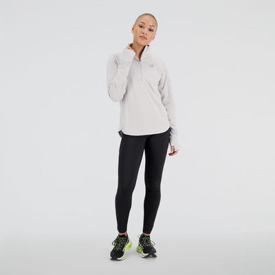 New Balance Women's Heat Grid Half Zip - BlackToe Running#colour_grey-violet-heather