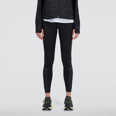 New Balance Women's Impact Run Luminous Heat Tight - BlackToe Running#colour_black