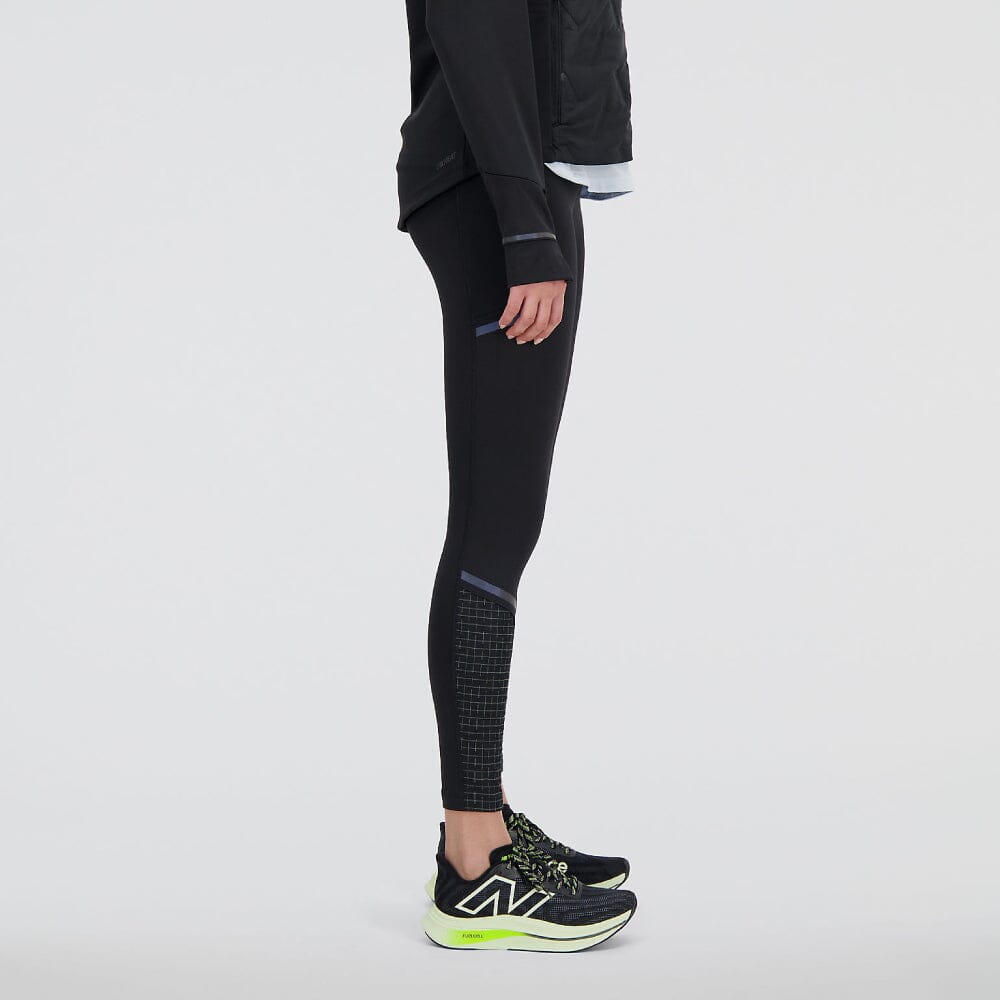 New Balance Women's Impact Run Luminous Heat Tight - BlackToe Running#colour_black