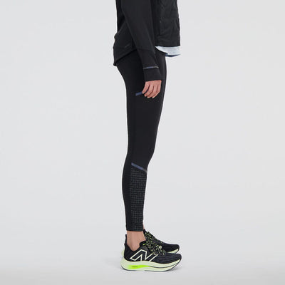 New Balance Women's Impact Run Luminous Heat Tight - BlackToe Running#colour_black