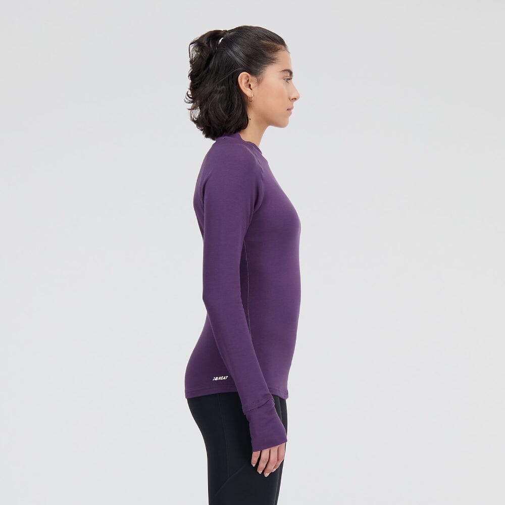 New Balance Women's Q Speed 1NTRO Long Sleeve - BlackToe Running#colour_interstellar