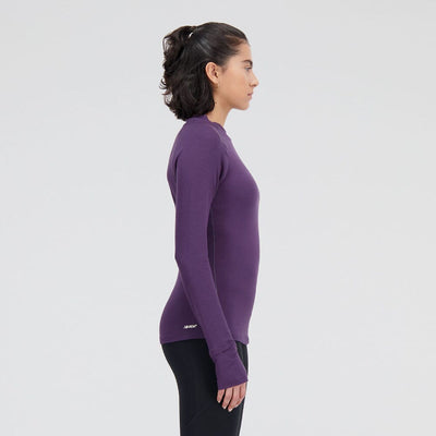 New Balance Women's Q Speed 1NTRO Long Sleeve - BlackToe Running#colour_interstellar