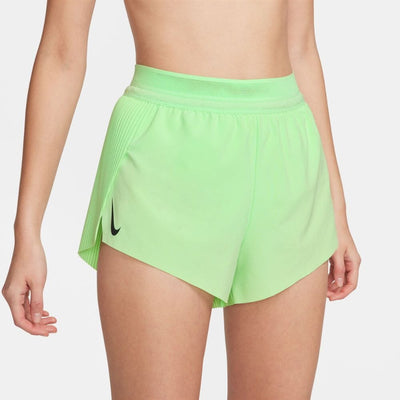 Nike Women's AeroSwift Dri-FIT ADV Mid-Rise Brief-Lined Running Shorts - BlackToe Running#colour_vapor-green