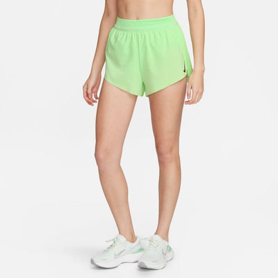 Nike Women's AeroSwift Dri-FIT ADV Mid-Rise Brief-Lined Running Shorts - BlackToe Running#colour_vapor-green