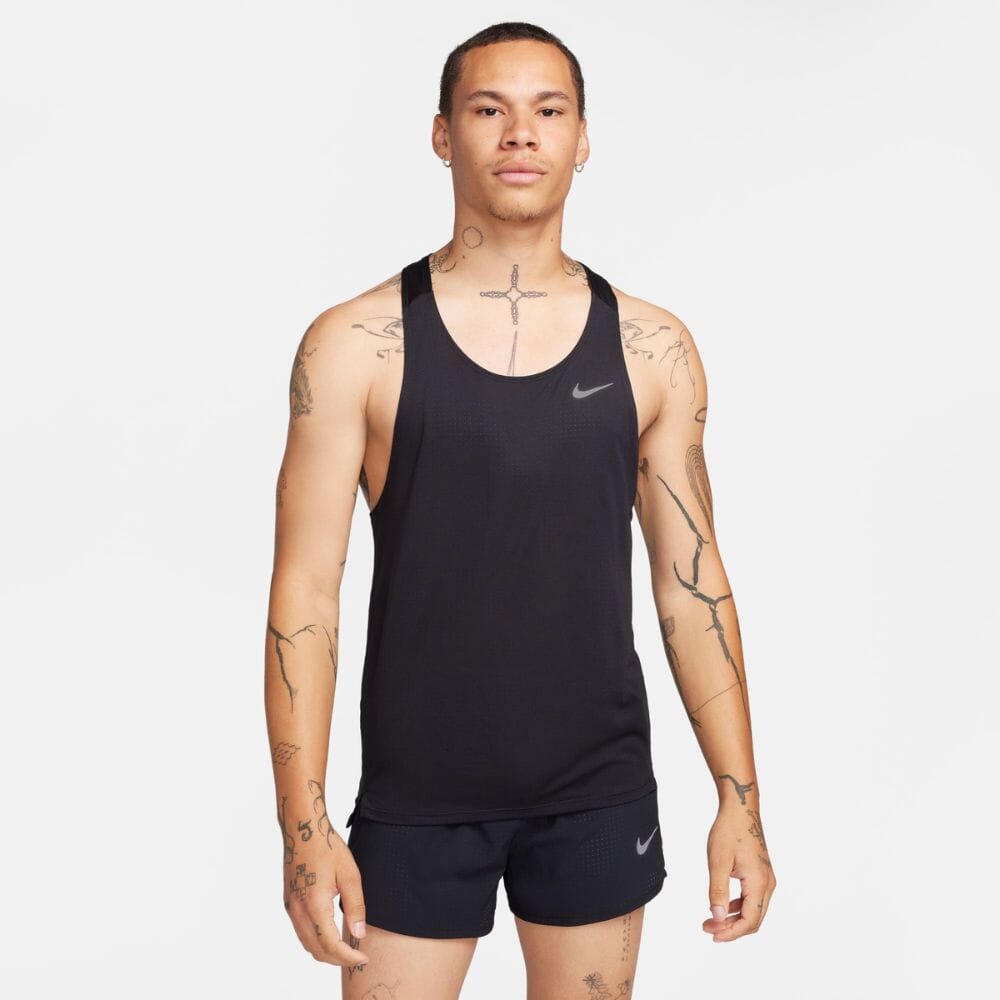 Nike Men's Fast Dri-FIT Running Vest - BlackToe Running - #colour_black