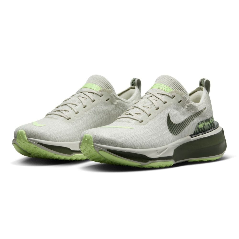 Nike Women's Invincible 3 Premium - BlackToe Running#colour_light-bone-cargo-khaki-barely-volt-volt