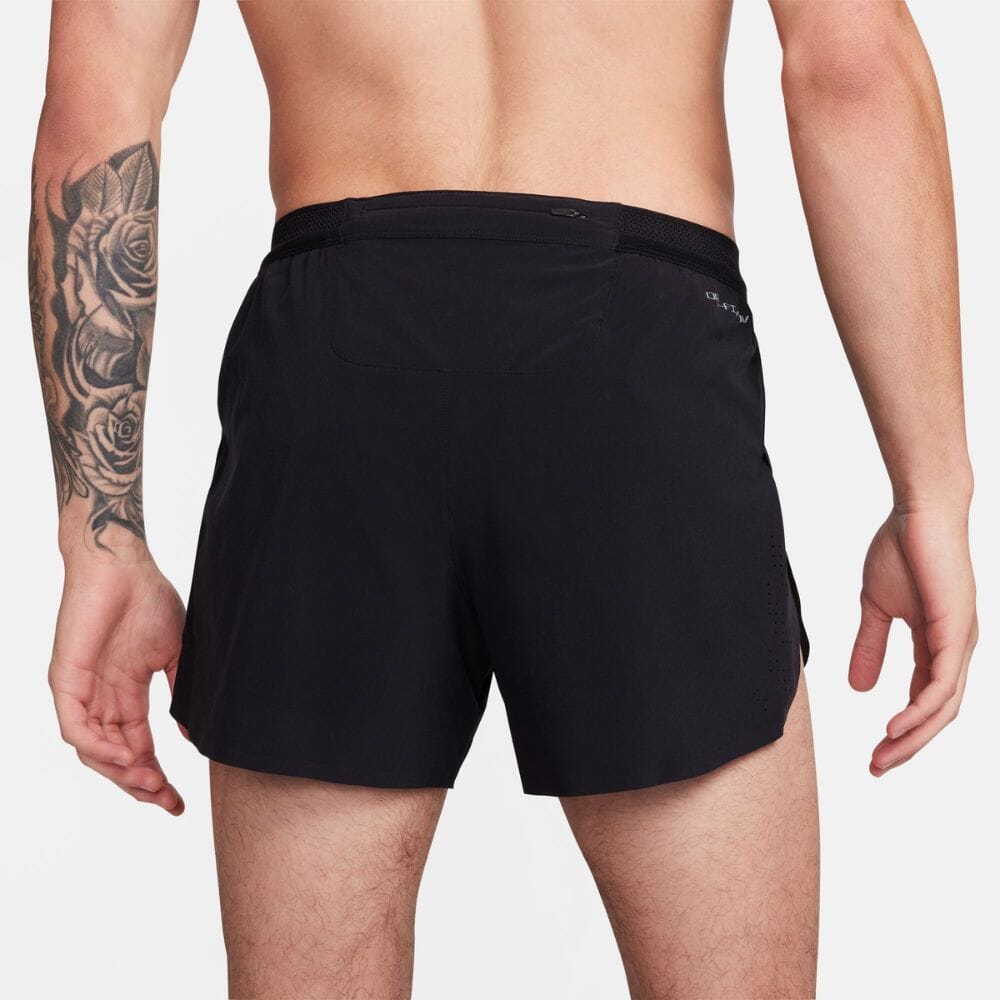 Nike Men's AeroSwift Dri-FIT ADV 4" Brief-Lined Running Shorts- BlackToe Running - #colour_black-summit-white