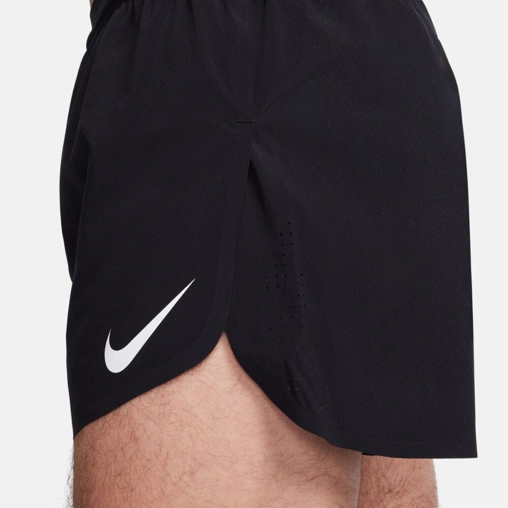 Nike Men's AeroSwift Dri-FIT ADV 4" Brief-Lined Running Shorts- BlackToe Running - #colour_black-summit-white
