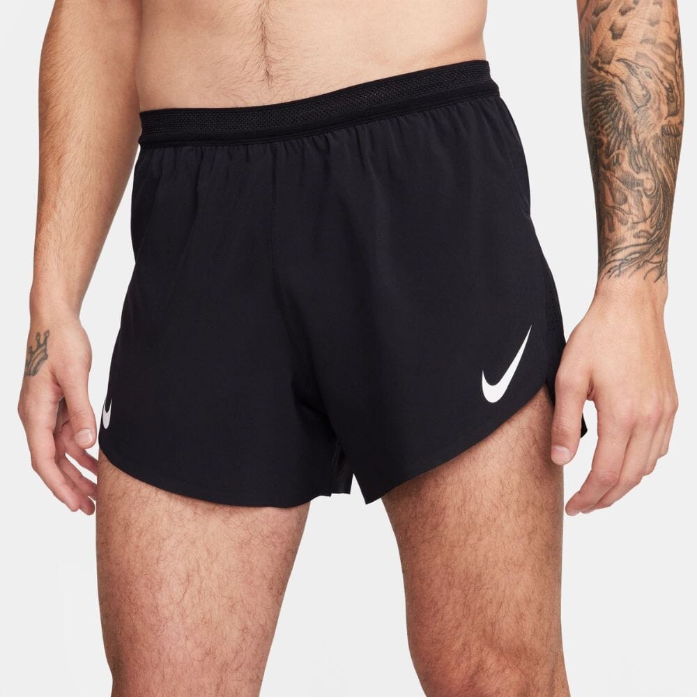 Nike Men's AeroSwift Dri-FIT ADV 4" Brief-Lined Running Shorts- BlackToe Running - #colour_black-summit-white