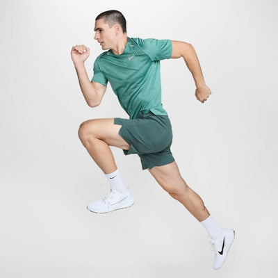 Nike Men's Dri-FIT ADV Techknit Ultra Short Sleeve Men's Tops - BlackToe Running#colour_vintage-green-bicoastal-heather