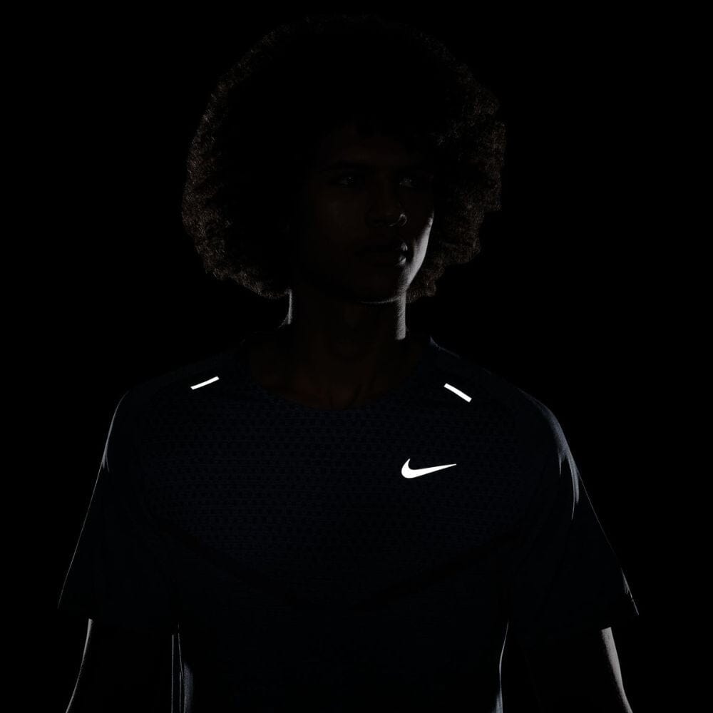 Nike Men's Dri-FIT ADV Techknit Ultra Short Sleeve Men's Tops - BlackToe Running#colour_star-blue-reflective-silver