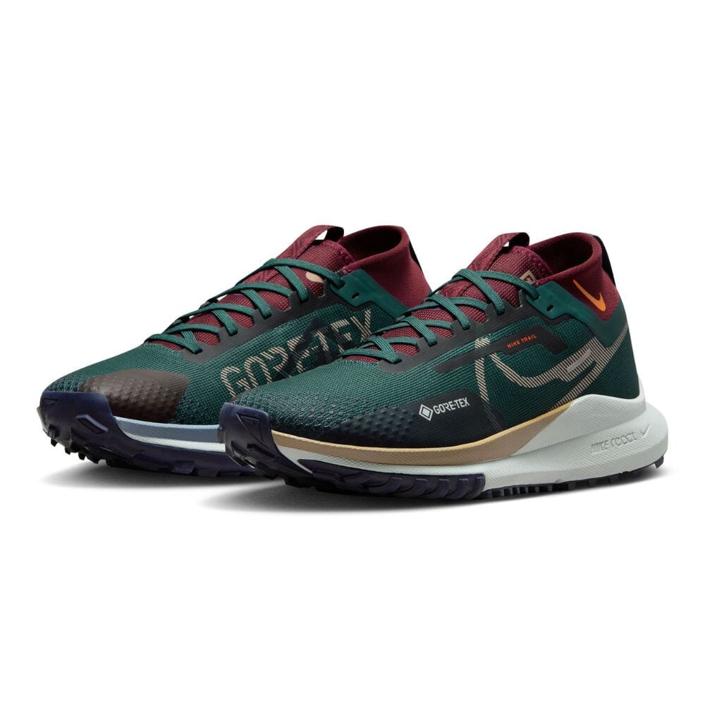 Nike Men's React Pegasus Trail 4 GORE-TEX Men's Shoes - BlackToe Running#colour_deep-jungle-khaki-night-maroon