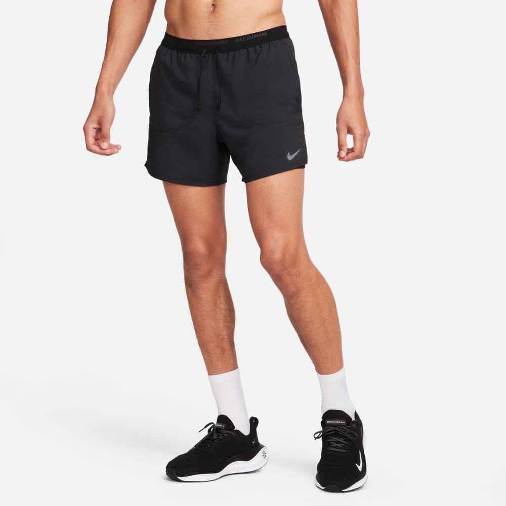 Nike Men's Stride Dri-FIT 5" 2-in-1 Running Shorts- BlackToe Running#colour_black