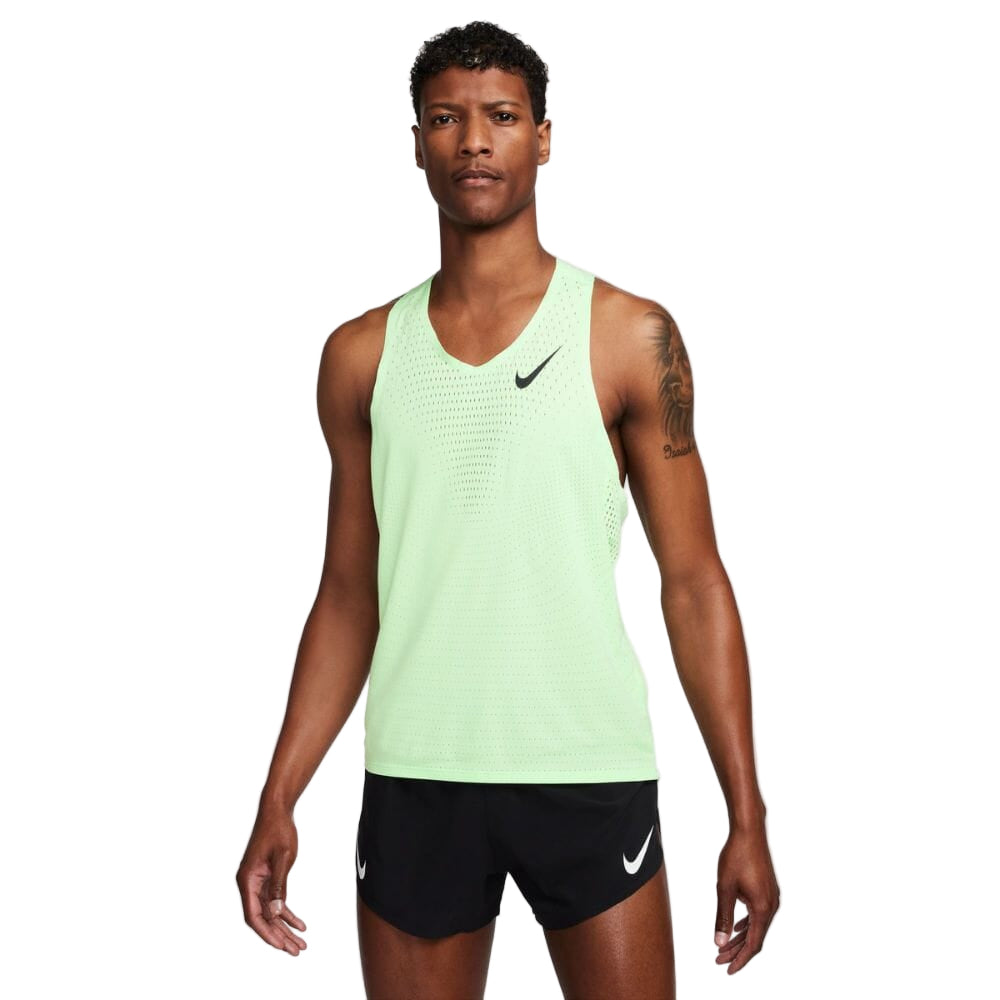 Nike Men's AeroSwift Dri-FIT ADV Running Singlet- BlackToe Running - #colour_vapor-green