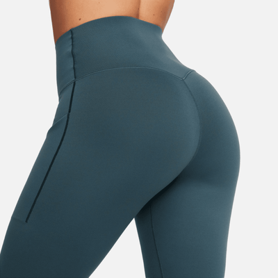 Nike Women's Universa Running Tights - BlackToe Running#colour_deep-jungle-black