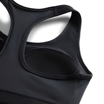 Nike Women's Dri-Fit Swoosh Medium Support Sports Bra - BlackToe Running#colour_black-white